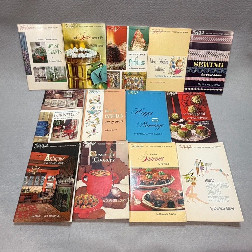 Vintage 1965 and 1966 Amy Vanderbilt Success Program for Women 13 Lot Collection